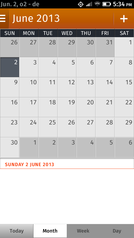 FirefoxOS Calendar